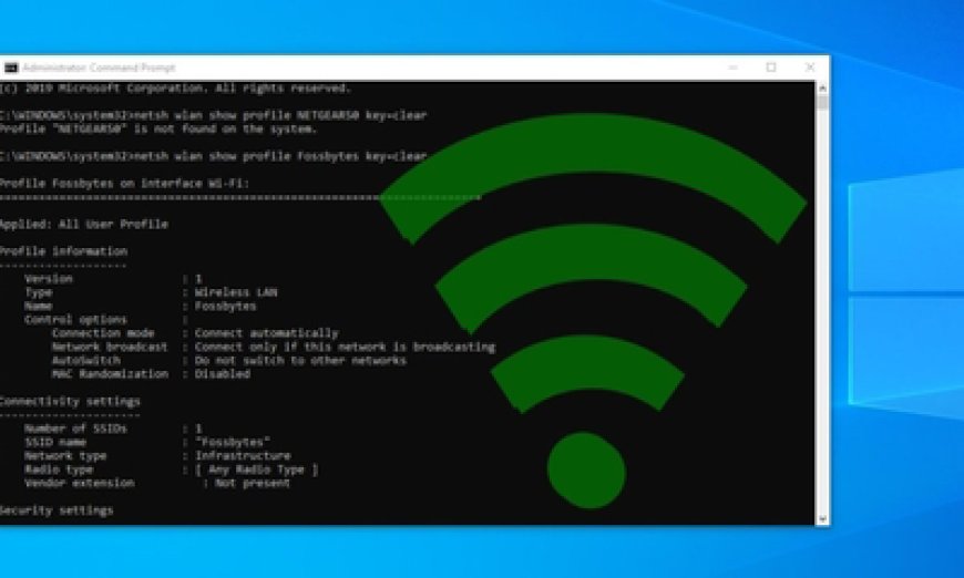 วิธีการแสดง Password Wireless Lan ด้วย Command Line